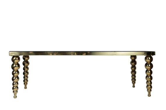 TABLE AVIGNON RECTANGULAR GOLD TABLE MIRROR GLASS HA456