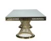 TABLE VERSAILLES RECTANGULAR GOLD WITH MIRROR GLASS TOP HA405