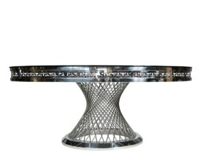 TABLE VERSAILLES ROUND SILVER TABLE MIRROR TOP HA404