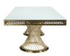 TABLE VERSAILLES RECTANGULAR GOLD WITH MIRROR GLASS TOP HA405