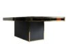 TABLE ROUEN RECTANGULAR BLACK GLASS TOP HA431