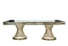 TABLE VERSAILLES RECTANGULAR GOLD WITH MIRROR GLASS TOP HA405