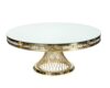 TABLE VERSAILLES ROUND GOLD TABLE MIRROR  TOP HA403
