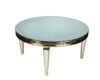 TABLE AVIGNON ROUND GOLD TABLE MIRROR GLASS TOP HA433