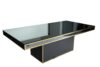 TABLE ROUEN RECTANGULAR BLACK GLASS TOP HA431