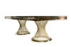 TABLE VERSAILLES RECTANGULAR GOLD WITH MIRROR GLASS TOP HA405
