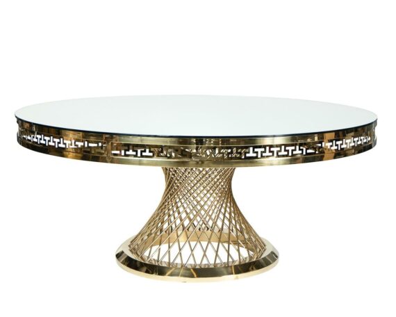 TABLE VERSAILLES ROUND GOLD TABLE MIRROR  TOP HA403